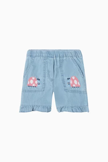 Ladybird Shorts in Cotton Chambray