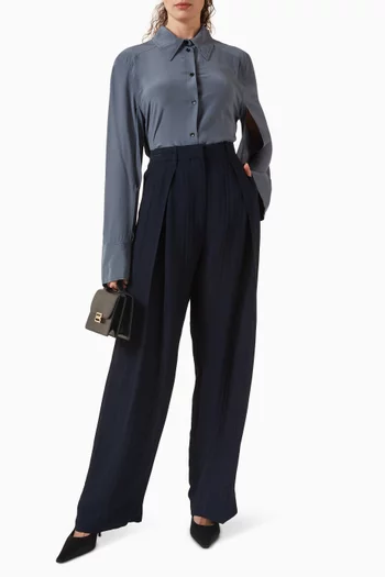 Wide-leg Pants in Viscose