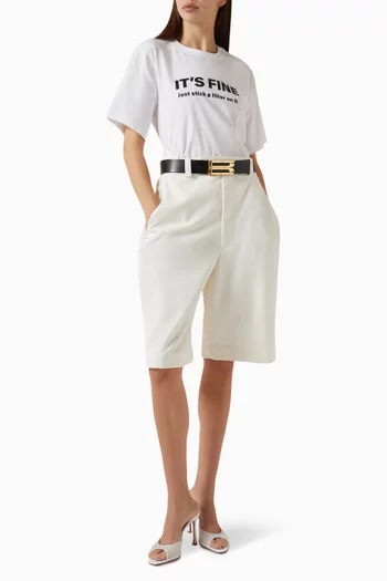 Slogan T-shirt in Cotton