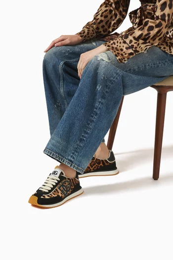 سنيكرز آريا بنقشة جلد الفهد شعر مهر وشمواه