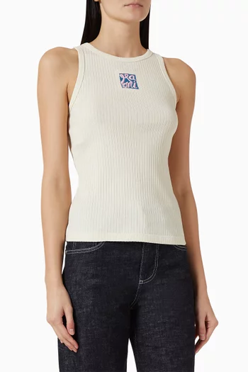 Frame Logo Tank Top in Cotton-rib