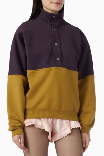 Half-snap Sweatshirt in Cotton Fleece
