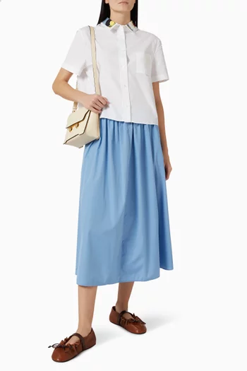 Contrast-collar Shirt in Cotton