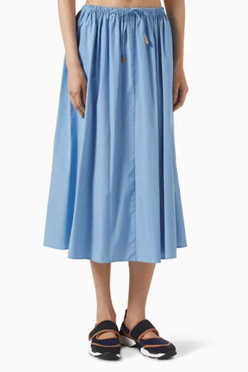 تنورة برباط تضييق على الخصر قطن