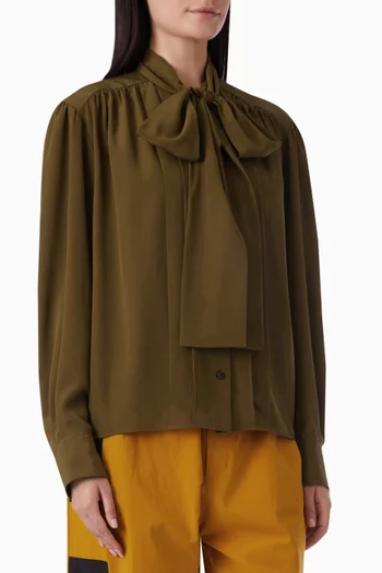 Lavallière Blouse in Silk Crepe de Chine
