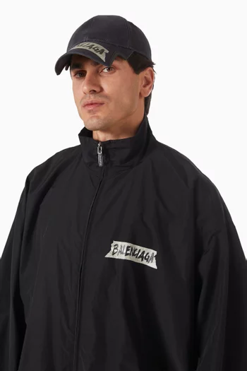 كاب بشريط لاصق بشعار الماركة قطن دريل