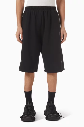 شورت كرة قدم فضفاض بشعار حرف B بتصميم رقم 3 صوف سريع الجفاف