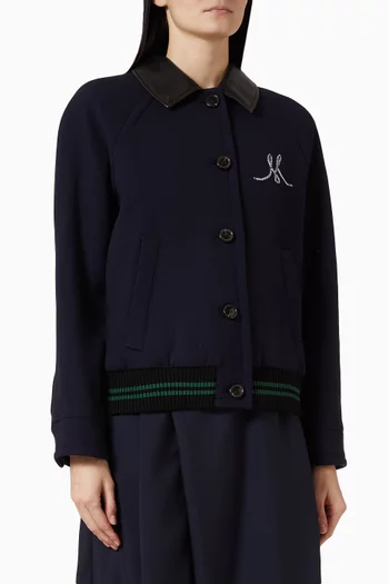 جاكيت بومبر كريب صوف