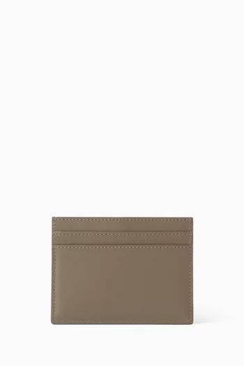 Paris Logo Card Holder in Smooth Leather