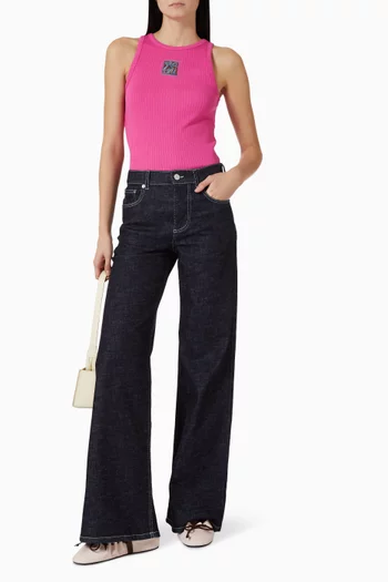 Logo Tank Top in Cotton-rib