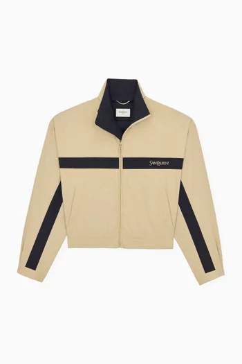 جاكيت بياقة عالية قطن وقنب