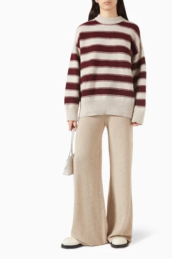 بنطال جونيبر بقصة ساق واسعة كشمير