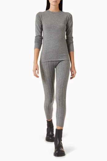 Rib-knit Leggings in Cashmere