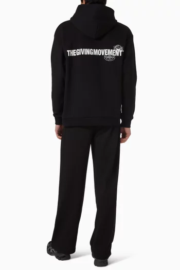 Oversized UAE Print Hoodie in Cotton Fleece