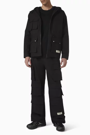 Wide Leg Pocket Pants in Textured Weave