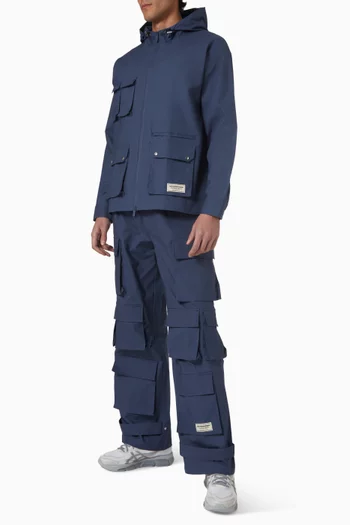 Wide Leg Pocket Pants in Textured Weave