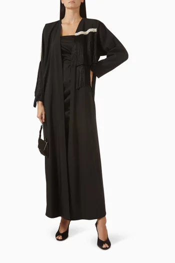 Pearl Fringed Abaya