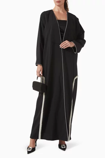 Pearl-trim Abaya