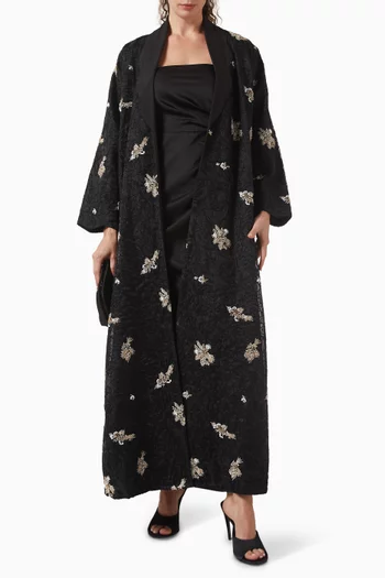 Embellished Floral Abaya