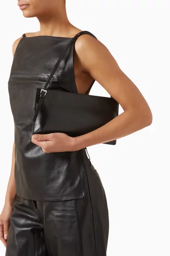 90s Belt Shoulder Bag in Leather