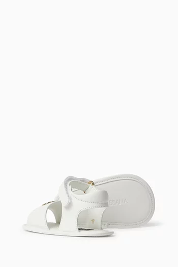 DG Logo Sandals in Leather