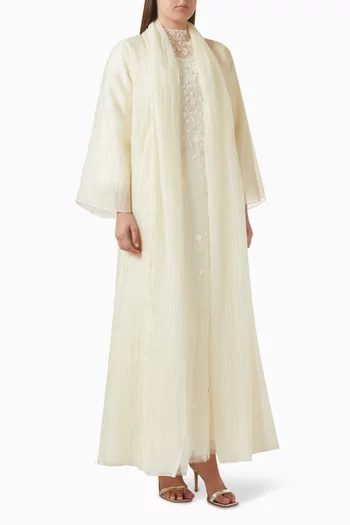 عباية بدانتيل مطرز