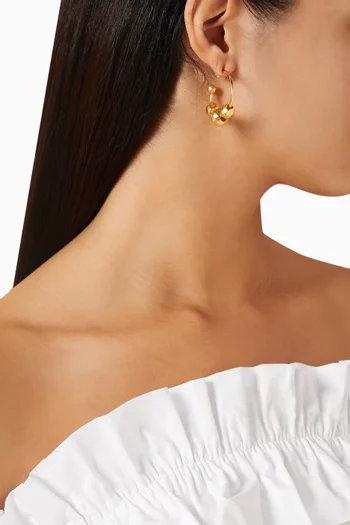 أقراط فينوس كوزميك صغيرة نحاس مطلي ذهب عيار 24