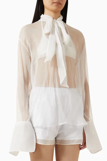 Signature Scarf Shirt in Organza