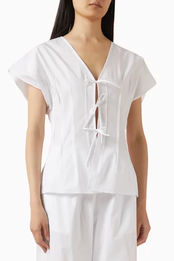 Tie-front Top in Cotton