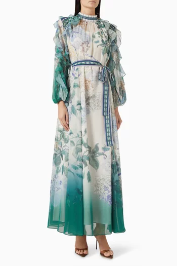 Lumero Belted Dress in Chiffon