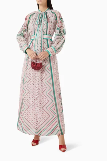 Tivio belted Dress in Chiffon