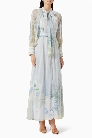 Mizumi Belted Dress in Chiffon