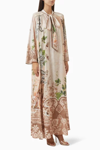 Veluma Printed Dress in Georgette