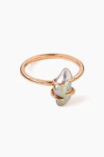 'My First Pearl' Ring in 18kt Yellow Gold