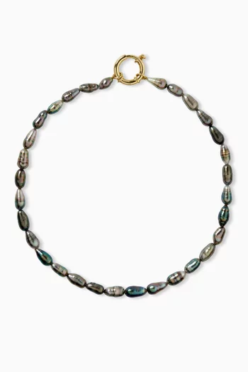 Pearl Choker Necklace in 18kt Yellow Gold