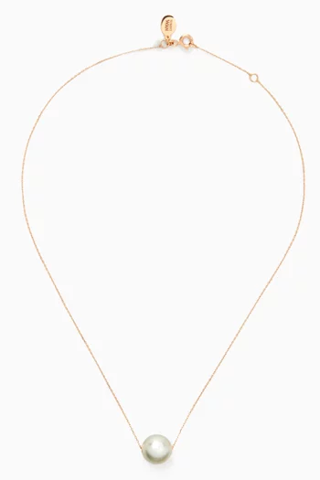 Pearl Pendant Necklace in 18kt Rose Gold