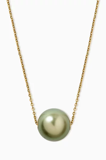 Pearl Pendant Necklace in 18kt Yellow Gold
