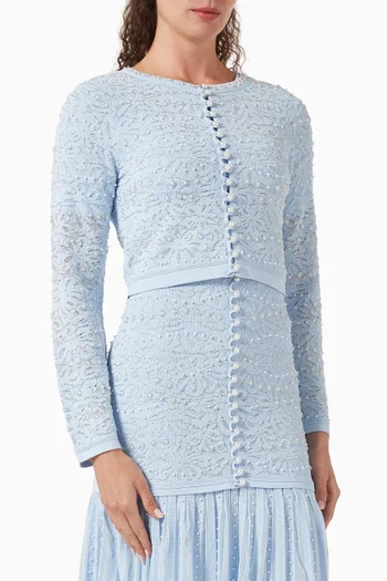 Embellished Cardigan in Knit