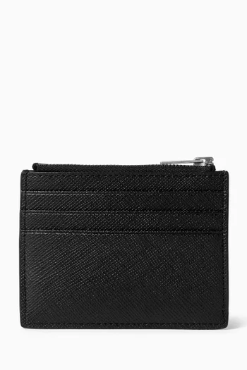 New Zipper Card Holder in Leather