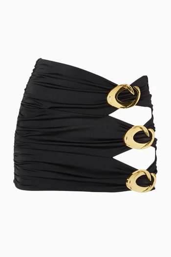 تنورة كوبيه هالو قصيرة بفتحات