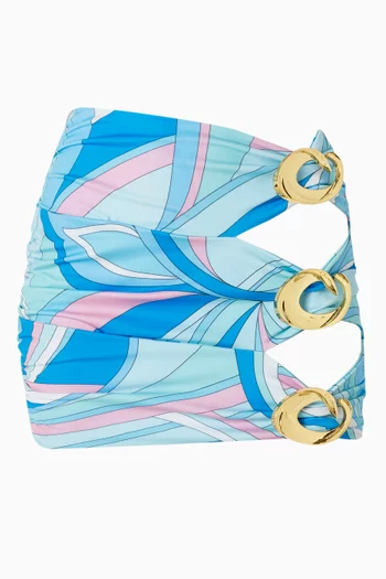 تنورة كوبيه هالو قصيرة بفتحات