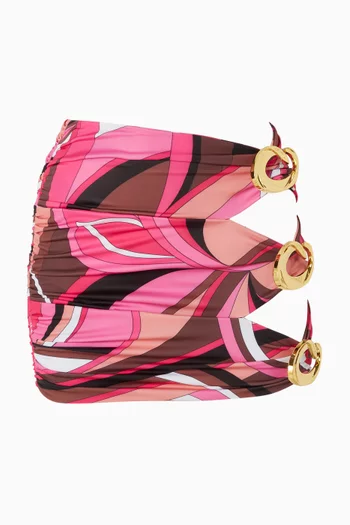 تنورة كوبيه هالو قصيرة بفتحات