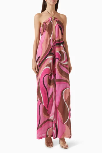 بلوزة كورال بحلية لوبستر ودرابيه