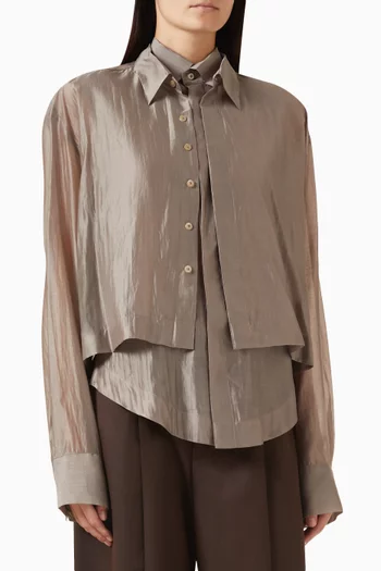 Duet Double Shirt in Cotton-voile