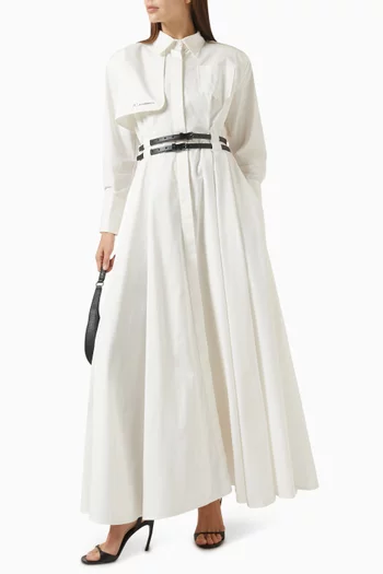 Trench Maxi Dress in Cotton