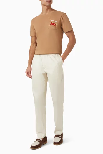 تي شيرت بطبعة حصان قطن