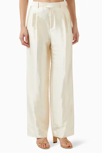Myrel Straight-leg Pants in Satin