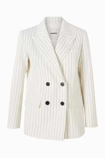Hudson Striped Blazer in Viscose Blend