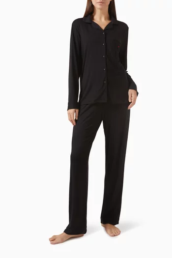 Stretch Long Pyjama Set in Cotton