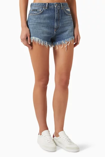 شورت بحافة منسلة دينم